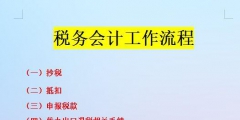稅務會計的工作內容及工作流程(稅務會計納稅申報詳細流程)