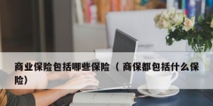 商業保險包括哪些保險（ 商保都包括什么保險）