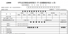 企業所得稅季度申報表A類怎么填寫(企業所得稅申報表填報說明)
