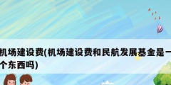 機場建設費(機場建設費和民航發展基金是一個東西嗎)