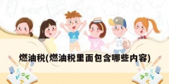 燃油稅(燃油稅里面包含哪些內容)