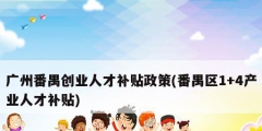 廣州番禺創業人才補貼政策(番禺區1+4產業人才補貼)