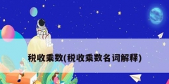 稅收乘數(稅收乘數名詞解釋)