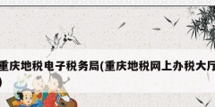 重慶地稅電子稅務局(重慶地稅網上辦稅大廳)
