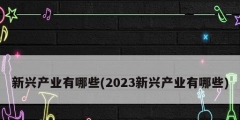 新興產業有哪些(2023新興產業有哪些)
