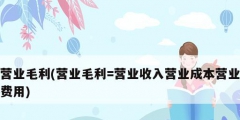 營業毛利(營業毛利=營業收入營業成本營業費用)
