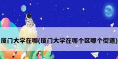 廈門大學(xué)在哪(廈門大學(xué)在哪個區(qū)哪個街道)