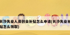 長沙失業人員創業補貼怎么申請(長沙失業補貼怎么領取)