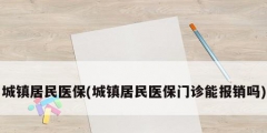 城鎮居民醫保(城鎮居民醫保門診能報銷嗎)